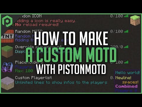 How to Make a Custom MOTD with PistonMOTD