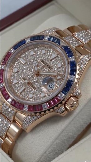 The Ultimate Flex? 🤑 Iced Out Rolex GMT-Master II "SARU" Review! #abhikraider #watch #shorts #rolex