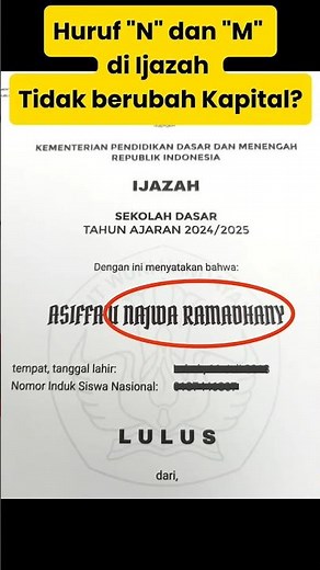 📌 Solusi Masalah Huruf Di Ijazah 2025 #eijazah #operatorsekolah #beritaterkini