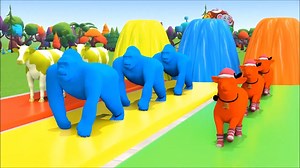 5 GIANT DUCKS and Friends Cross the Famous Fountain in EPIC Animation #5giantduckcartoon #animalscrossingfountain #giantduck #animalscartoon #giantduck #animalscrossing | vitcontv565