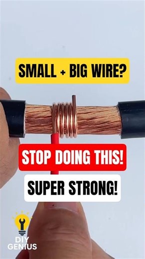 This Small-to-Big Wire Trick Is Way Stronger! #electrical #diy #lifehacks #shorts