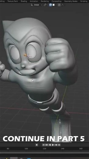 PART 4 #sculpting #astroboy in #blender #modeling