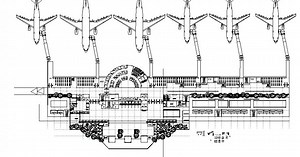 TERMINAL BUILDING WORK PLAN DETAILS DRAWING IN AUTOCAD