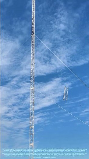 Threading the Sky: Erecting a Wind Tower from Cable Car Altitude