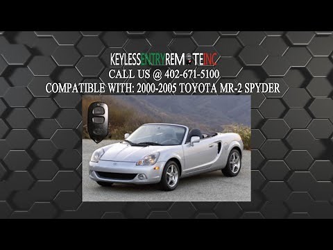 How To Replace Toyota MR 2 Spyder Key Fob Battery 2000 2001 2002 2003 2004 2005