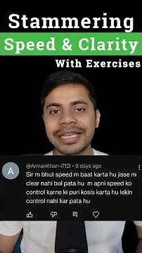 Speed & Stammering Solution With Exercises #stammering #stuttering #speechanxiety