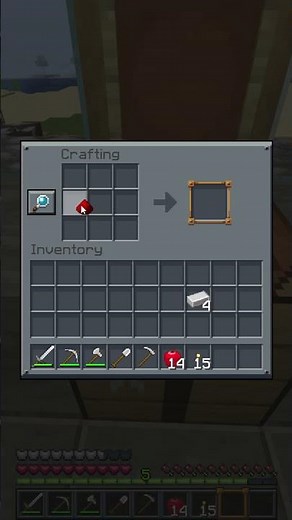 Minecraft Guide: How to craft Compass #shortvideo