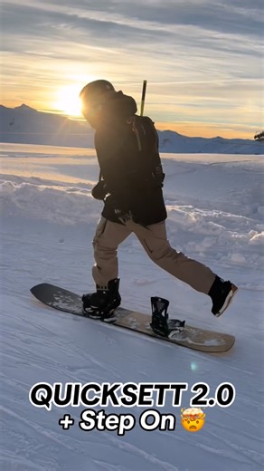 Black-Line on Instagram: "QuickSett 2.0 + Step On @burton @nitro_snowboards @fluxbindings = Banger for snowboard 🤯🏂 #snowboarding #quicksett #banger #cruising #sunrise"