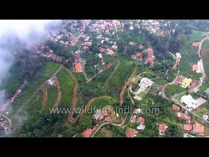 Coimbatore - Nilgiri hills on outskirts in Tamil Nadu: South India aerial journey