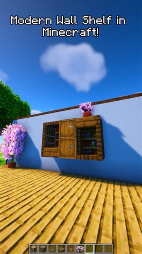 Modern Wall Shelf in Minecraft! ✨ Easy Decoration Build || #minecraft #minecraftbuilding