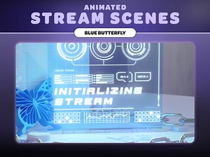 ANIMATED STREAM SCENE Pack | Blue Butterfly | Y2K | Sci Fi | 2000s Style | K-pop | Streamer | Twitch | Stream Overlay - Etsy
