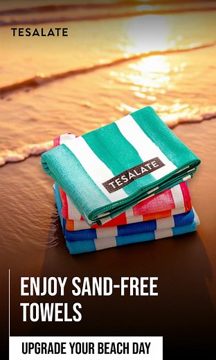 Say goodbye to sandy messes! Introducing Australia's #1 sand-repelling beach towel. Imagine spending your beach days doing what you love, not cleaning up after them. Get ready for a game-changing summer! Learn more now | Tesalate