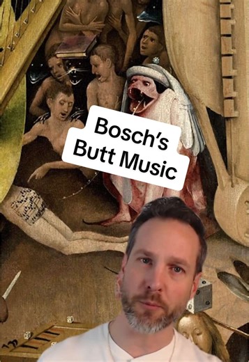 Someone transcribed the music on the butt in Bosch’s “The Garden of Earthly Delights” - the recording at the end of this video was performed by Jim Spalink #arttok #TikTokLearningCampaign #LearnOnTikTok #art #arthistory