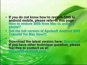 How to Transfer SMS from Android Phones to mac for Free