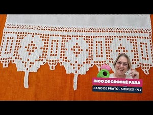 NOVO! Barrado de Crochê para Toalha de Banho - Crochê Filé - 712