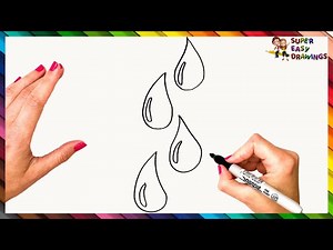 How To Draw Water Drops Step By Step 💦 Water Drops Drawing Easy