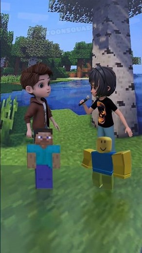 Roblox vs Minecraft (New) (Animation meme) #cartoon #shorts