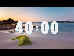 40 min of calm ocean waves (+ timer)