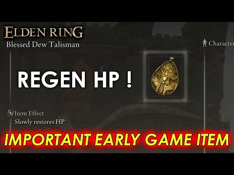 Elden Ring - BLESSED DEW TALISMAN (Regen HP) Location Guide شرح