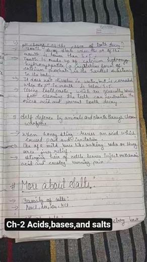 [class 10] ,ch-2 Acids,Bases,and Salts Handwritten notes.#viral #chemistry #notes_making