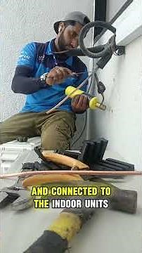 How to Install 4 Air Conditioners | Midea & Daikin Full Installation Process 🔥#shorts #hvac #ac