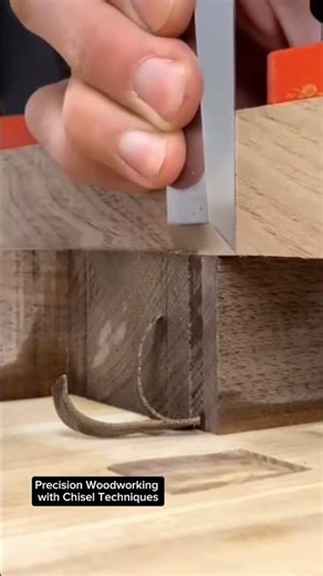 Precision Woodworking with Chisel Techniques #wood #woodworking