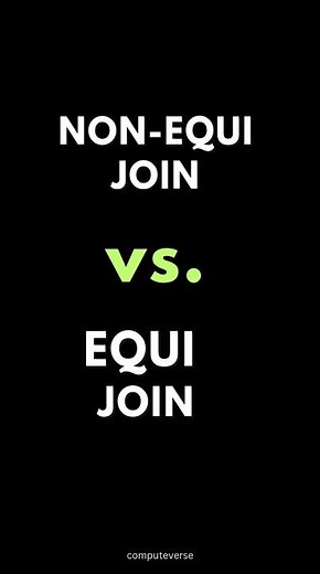 SQL NON-EQUI JOIN Vs. EQUI JOIN ✍️