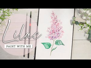 Lilac Flower Watercolor Painting Tutorial // Beginner Friendly