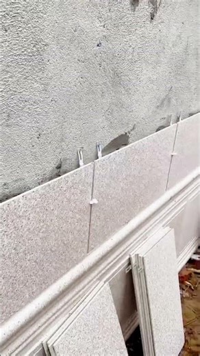 The FASTEST Way to Install Stone Wall Panels! Construction Hack You Need! 🛠️ #shorts