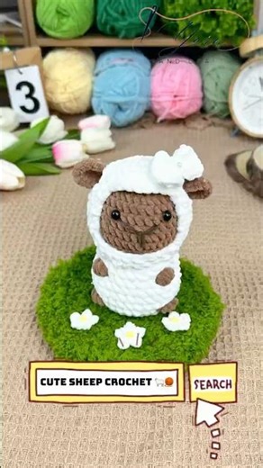 You can’t fail with this easy Sheep pattern! 🐑✨ No-sew #crochet