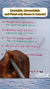 Countable, Uncountable, and Plural-onlyNouns in Concord. | Table of Knowledge TV