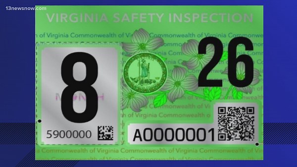Virginia drivers will get new license plate sticker after passing state inspections