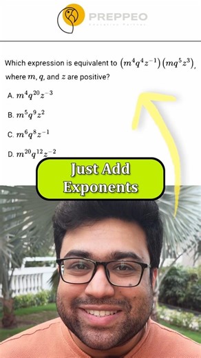 SAT Exponent Trick — Spot the Power & Solve in 3 Seconds!