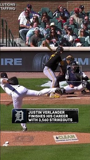 Justin Verlander struck out six batters in his final outing 💪 finishes career with the 8th most Ks