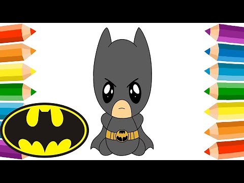 Drawing Batman 🎨 Batman Coloring ✏️ How to draw Batman Superhero Coloring Kids