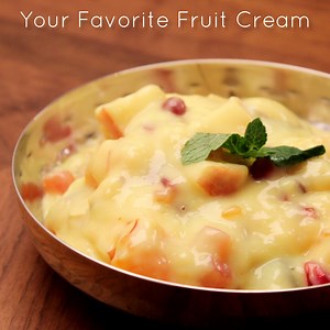 The Best Fruit Cream Recipe you ever make :) | Quickk Kitchen