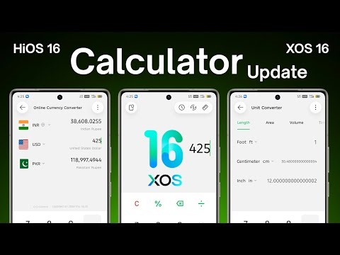 XOS 16 Calculator app Update : for Infinix and Tecno mobile