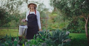 Portrait Mature Retired Woman Gardening Watering Stock Footage Video (100% Royalty-free) 1087734371 | Shutterstock