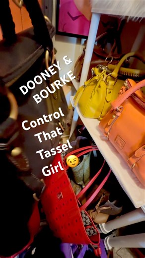 DOONEY & BOURKE CONTROL THAT TASSEL GIRL FLORENTINE SATCHEL BLACK GENUINE LEATHER #dooneyandbourke