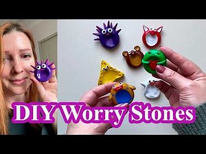 💆‍♀️ How to Make Worry Stones from Clay | Easy Calming Craft Idea 🧘‍♀️