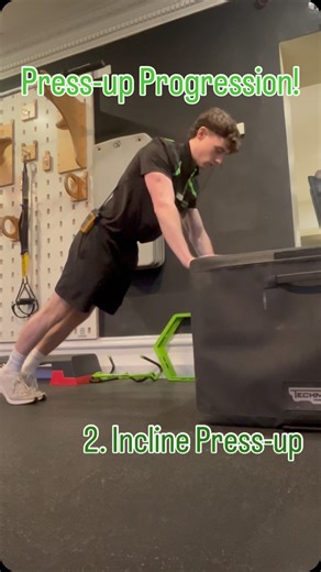 Press-up Progression for beginners! 💪🏼 Are you struggling with your Press-ups and want to progress them in the gym? Look no further than this video where PT Daniel shows you the best Progression exercises 🙌🏼 1. Wall Press ups: great for beginners or rehab with little to no upper body resistance. 2. Incline Press up: (Hands on a bench or chair) Slowly increasing the press-up motion without a large amount of resistance. 3. Kneeling Press-up: one of the most popular, with the movement slightly 