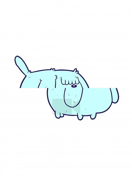 splitting effect animation of cute funny cartoon dog design Stock Video Footage - Alamy