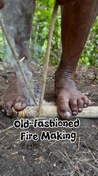 Old-fashioned Fire Making, Split Fire board #primitivefirelighting #bushcraft