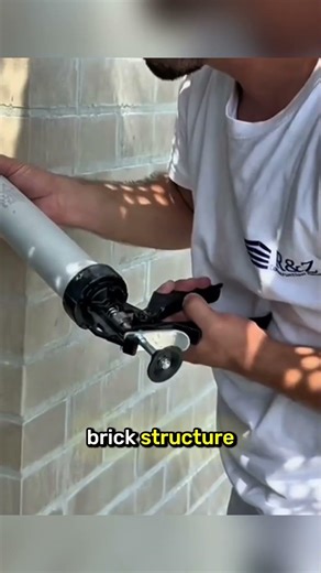 The process of placing brick slips on a wall #shorts #construction