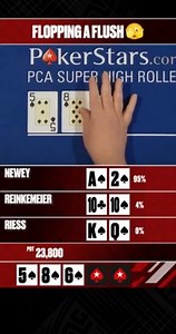 TWO Players FLOP A FLUSH 🤯 ( 🎥 creds: pokerstars ) #flush #poker #pokervideo #pokerhand #livepoker | Poker is Everywhere