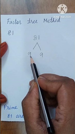 Prime factorization of 81 - Maths / Factor tree method / Factors And Multiples / 🖋🖋🖋