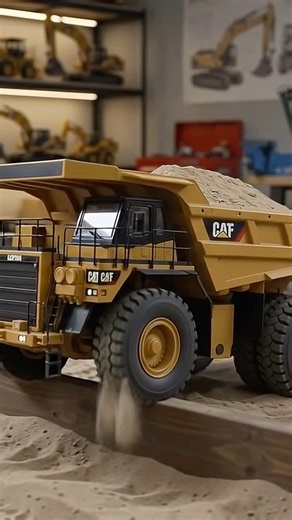 How This CAT 797F RC Dump Truck Hauls Heavy Sand Loads #earthmovingequipment #earthmovingmachinery