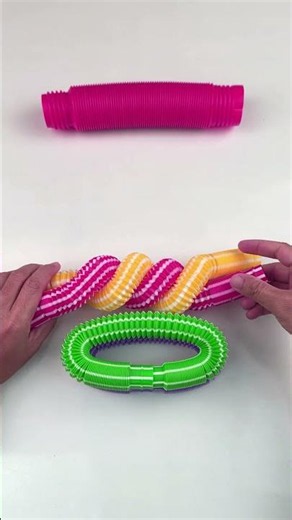 COOL!Relaxing Style and Creating ASMR Sound POP-TUBE #satisfyingvideos #relaxing #poptubes #crunchy