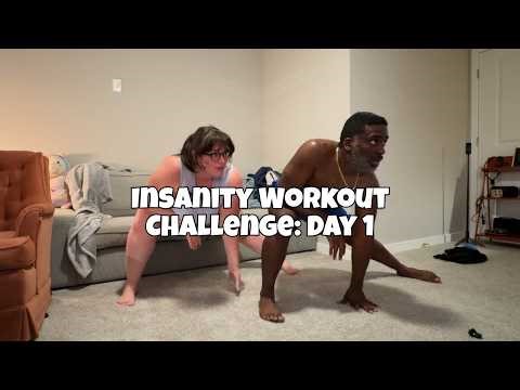 INSANITY WORKOUT Day 1 - 35 & 40 Year Old Couple Try It