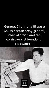 General Choi Hong Hi was a South Korean army general and the founder of Taekwon-Do, the martial art he developed to reflect Korea’s national identity and martial heritage. Dissatisfied with Japanese-influenced karate styles and eager to create a uniquely Korean system, Choi combined elements of traditional martial arts with scientific principles of movement. In 1955, he officially named the art “Taekwon-Do,” and in 1966 he founded the International Taekwon-Do Federation (ITF) to spread it global